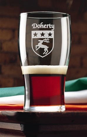 Product image for Personalized Irish Coat of Arms Tavern Glasses - Set of 4