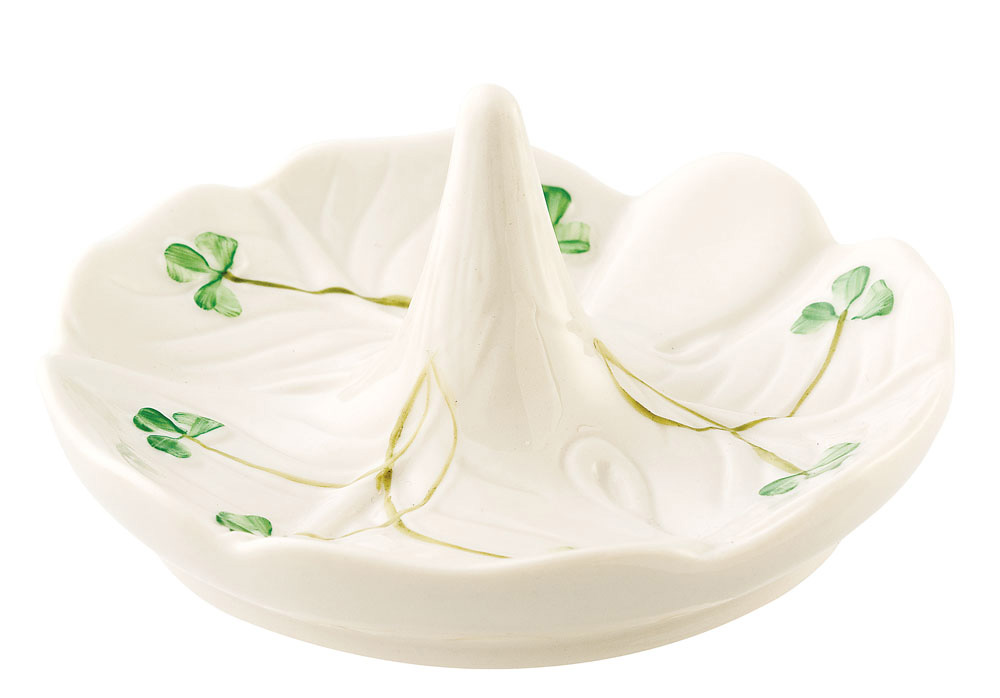 Product image for Belleek Shamrock Ring Holder