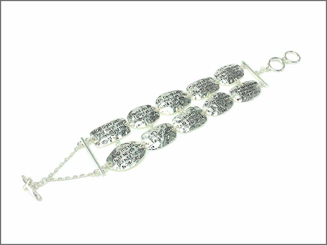 Product image for Irish Bracelet - Silver Tone Irish Song Verse Bracelet