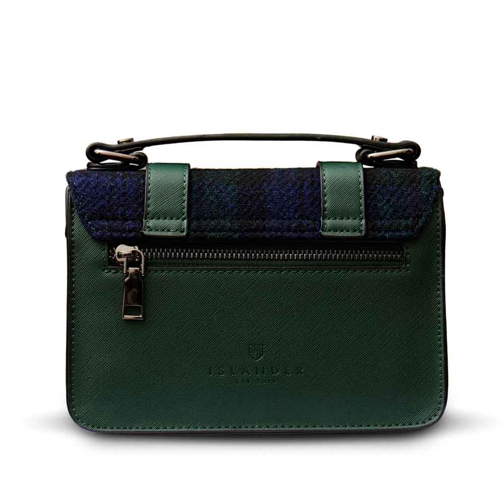 Product image for Celtic Tweed Handbag | Blackwatch Tartan Harris Tweed® Mini Satchel