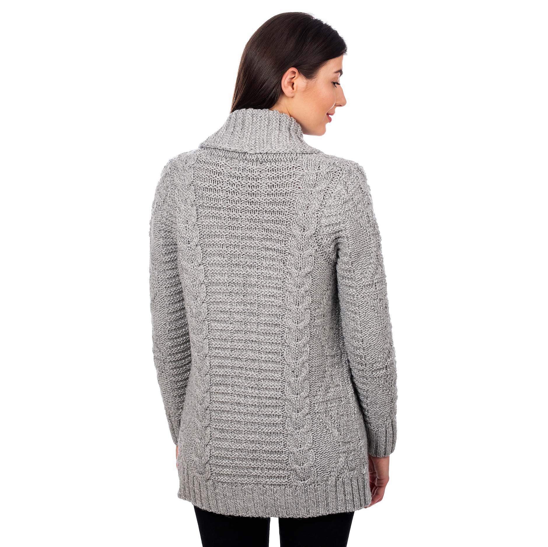 Product image for Irish Cardigan | Open Front Cable Knit Ladies Cardigan