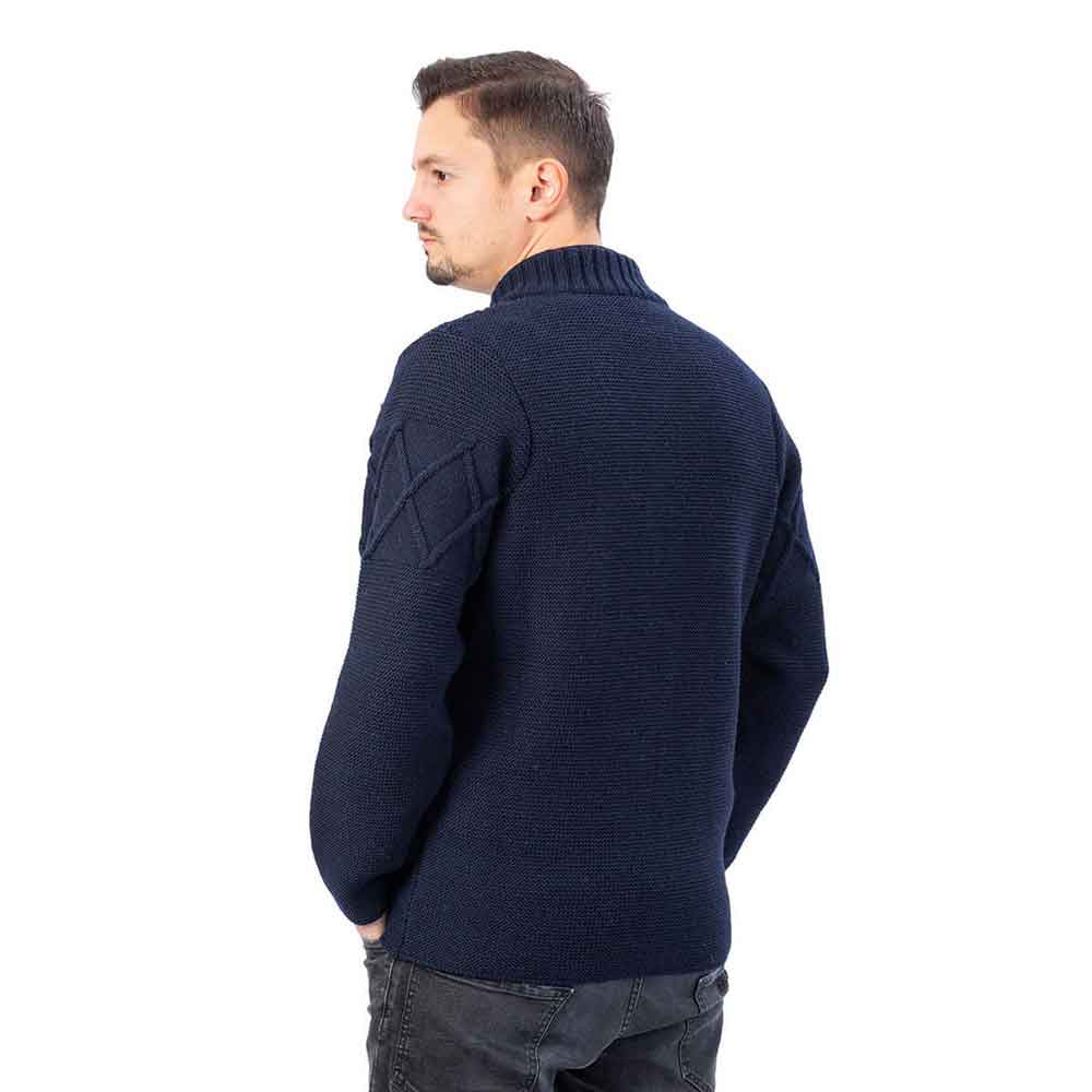 Product image for Irish Cardigan | Aran Cable Knit Full Zip Mens Cardigan