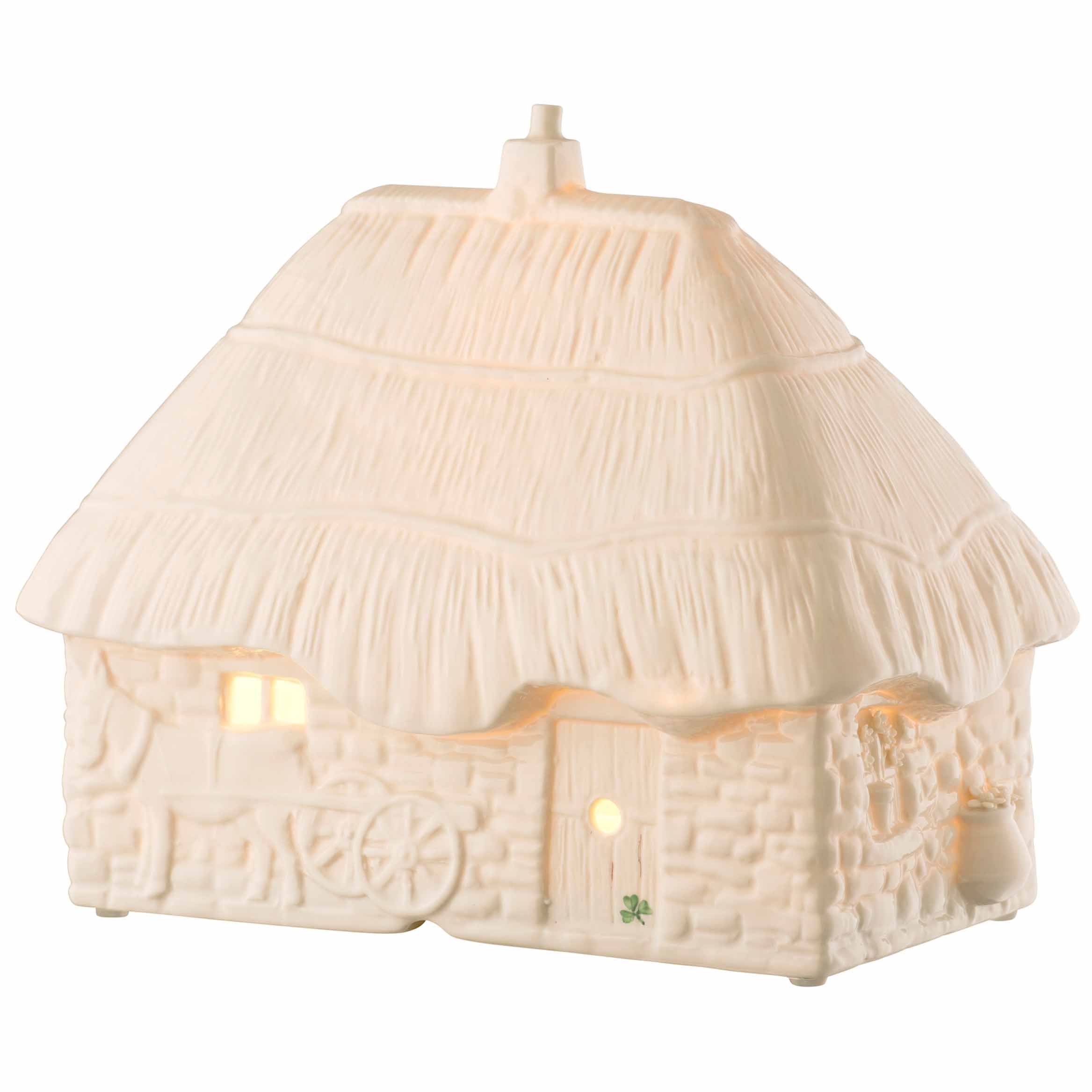 Product image for Belleek Pottery | Thatched Cottage Luminaire