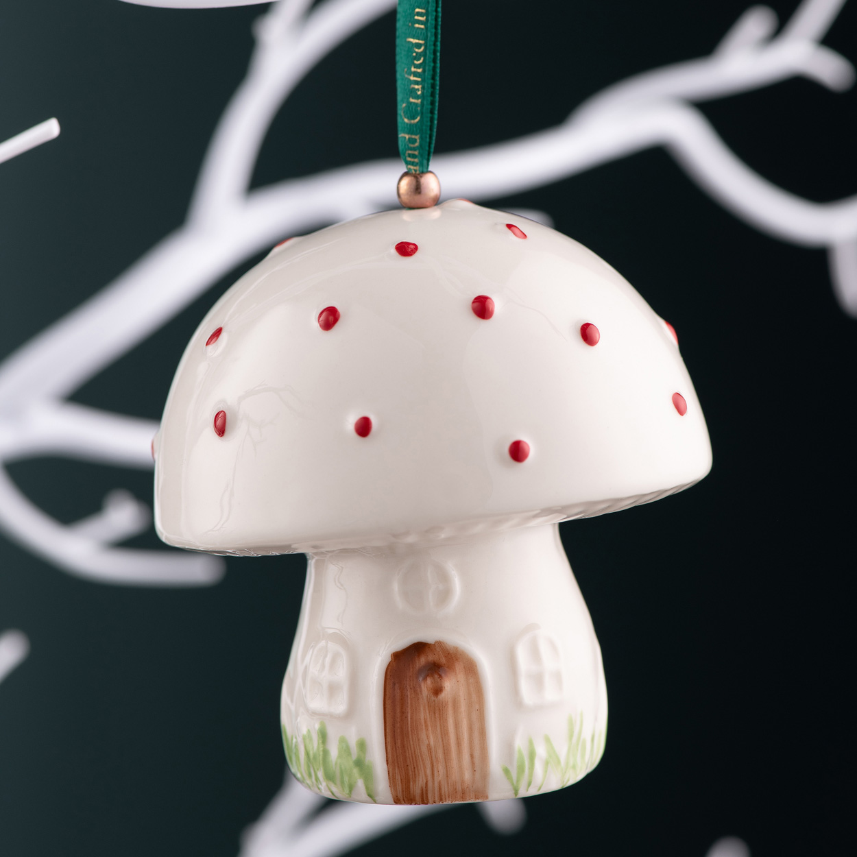 Product image for Irish Christmas | Belleek Pottery Toadstool Ornament