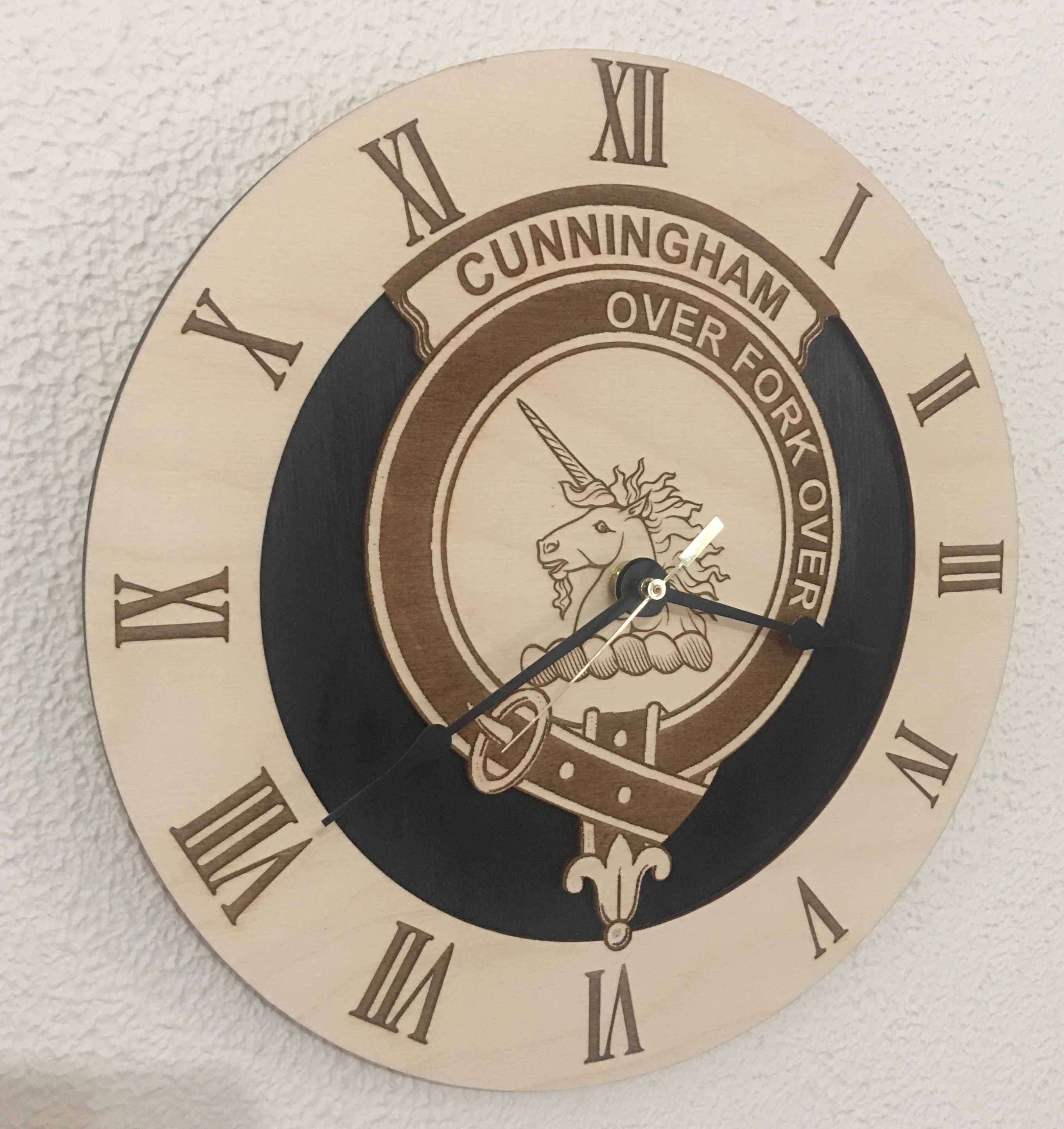 Product image for Celtic Clock | Scottish Clan Family Crest Coat of Arms Wall Clock
