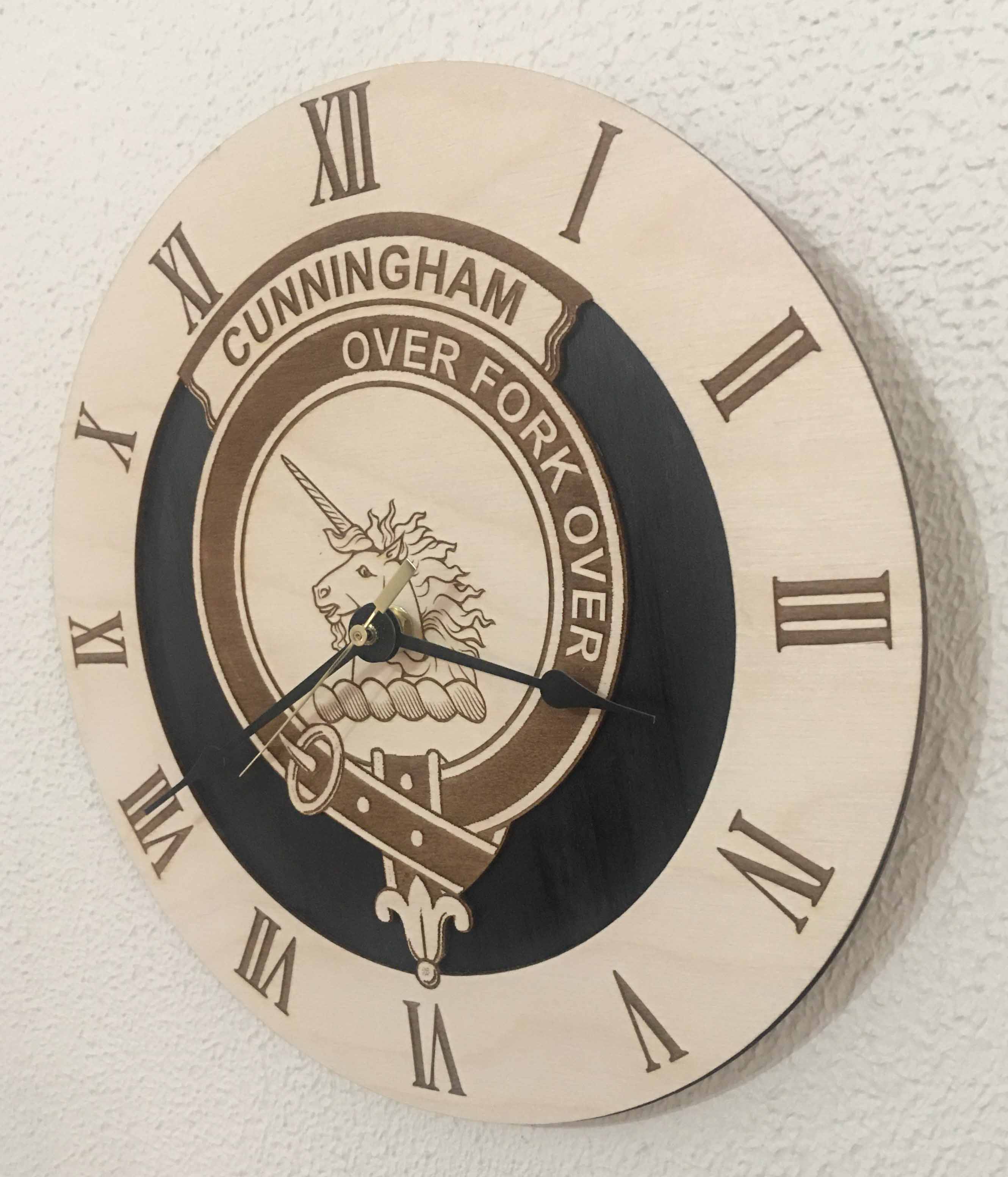 Product image for Celtic Clock | Scottish Clan Family Crest Coat of Arms Wall Clock