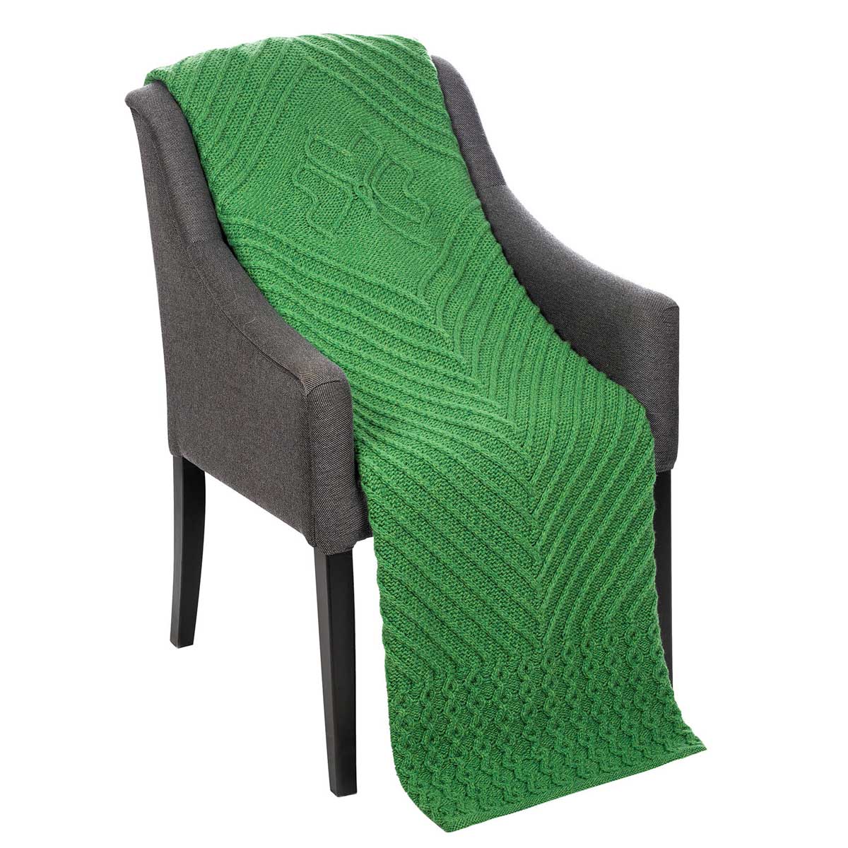 Product image for Irish Throw | Merino Wool Shamrock Design Throw
