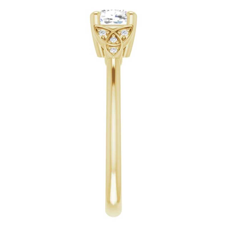 Product image for Irish Engagement Ring | Blathnaid 14K Yellow Gold  Diamond Celtic Trinity Knot Ring