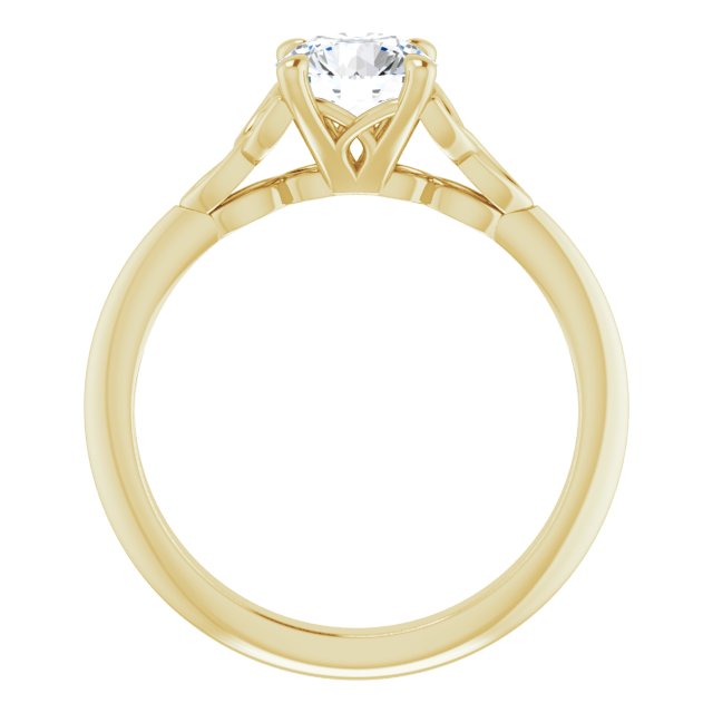 Product image for Irish Engagement Ring | Flannait 14k Yellow Gold 1ct Diamond Solitaire Celtic Trinity Knot Ring 
