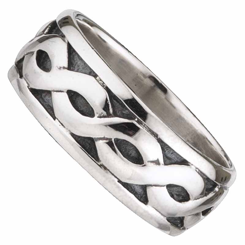 Product image for Celtic Ring - Men's Sterling Silver Wide Celtic Band