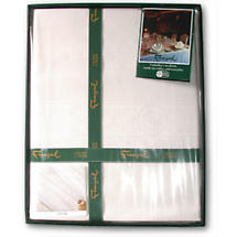 Alternate image for Irish Linen Tablecloth - 69 inch x 149 inch 100% Linen Damask Irish Tablecloth