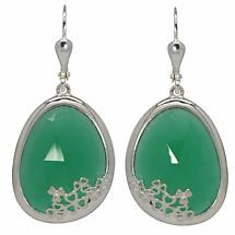 Alternate image for Shamrock Earrings - Green Onyx