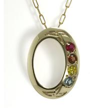 Alternate image for Family Birthstone Trinity Knot Pendant - 4 Stones