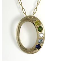 Alternate image for Family Birthstone Trinity Knot Pendant - 5 Stones