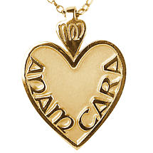 Alternate image for Irish Necklace - Mo Anam Cara My Soul Mate Pendant with Chain - Medium
