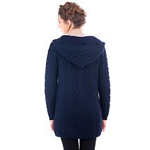 Alternate image for Irish Coat | Merino Wool Celtic Aran Knit Ladies Jacket