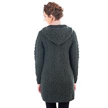 Alternate image for Irish Coat | Merino Wool Celtic Aran Knit Ladies Jacket