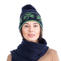 Alternate image for Irish Hat | Merino Wool Shamrock Aran Ladies Hat  