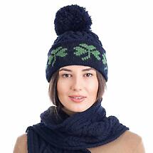 Alternate image for Irish Hat | Merino Wool Green Shamrock Ladies Hat 