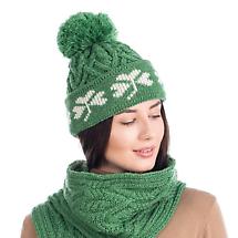 Alternate image for Irish Hat | Merino Wool Green Shamrock Ladies Hat 