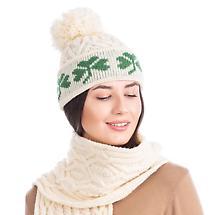 Alternate image for Irish Hat | Merino Wool Green Shamrock Ladies Hat 