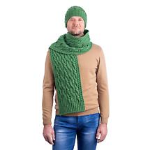 Alternate image for Irish Scarf | Merino Wool Cable Knit Mens Scarf
