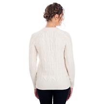 Alternate image for Irish Sweater | Crew Neck Aran Knit Ladies Sweater
