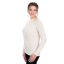 Alternate image for Irish Sweater | Crew Neck Aran Knit Ladies Sweater