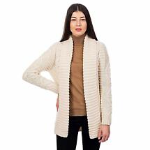 Alternate image for Irish Cardigan | Open Front Cable Knit Ladies Cardigan