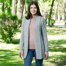 Alternate image for Irish Cardigan | Open Front Cable Knit Ladies Cardigan