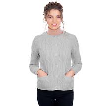 Alternate image for Irish Cardigan | Cable Knit Button Ladies Cardigan