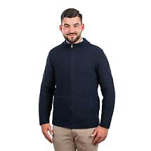Alternate image for Irish Cardigan | Aran Cable Knit Full Zip Mens Cardigan