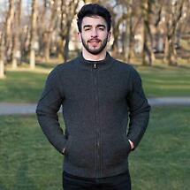 Alternate image for Irish Cardigan | Aran Cable Knit Full Zip Mens Cardigan