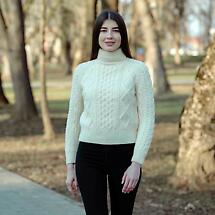 Alternate image for Irish Sweater | Cable Knit Turtle Neck Aran Sweater