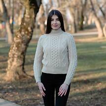 Alternate image for Irish Sweater | Cable Knit Turtle Neck Aran Sweater