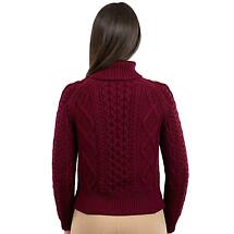 Alternate image for Irish Sweater | Cable Knit Turtle Neck Aran Sweater