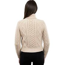 Alternate image for Irish Sweater | Cable Knit Turtle Neck Aran Sweater