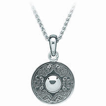 Alternate image for Irish Necklace | Celtic Warrior Sterling Silver Pendant Small