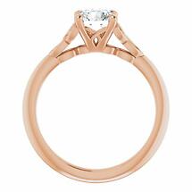Alternate image for Irish Engagement Ring | Fineamhain 14k Rose Gold 1ct Diamond Solitaire Celtic Trinity Knot Ring 