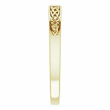 Alternate image for Irish Ring | Aodh 14k Yellow Gold Diamond Mens Narrow Celtic Knot Ring 