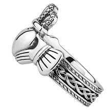 Alternate image for Mens Irish Jewelry | Sterling Silver Celtic Claddagh Ring