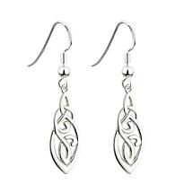 Alternate image for Celtic Earrings - Sterling Silver Celtic Trinity Knot Earrings