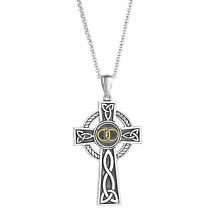 Alternate image for Irish Necklace | Sterling Silver Wedding Celtic Cross Pendant Large