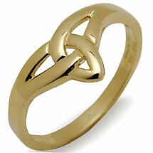 Alternate image for Irish Ring - 10k Yellow Gold Ladies Trinity Knot Celtic Band